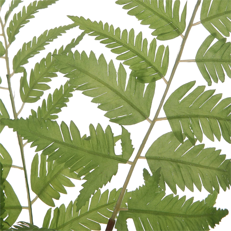 Pemberly Row Polyester Plastic Iron and Glass Ferns in Green (Set of 2)