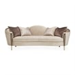 Pemberly Row Contemporary Velvet Sofa in Porcini/Hazelnut Brown