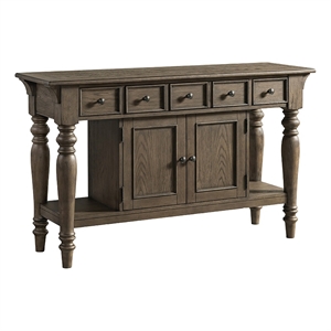 Pemberly Row 36&quotH x 56&quotW x 18&quotD Traditional Wood Server in Oak Finish
