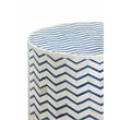 Pemberly Row Modern Blue Accent Table in Engineered wood and Bone