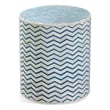 Pemberly Row Modern Blue Accent Table in Engineered wood and Bone