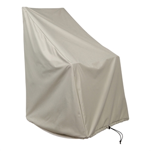 Pemberly Row Traditional Polyester Rocking Chair Cover in Beige