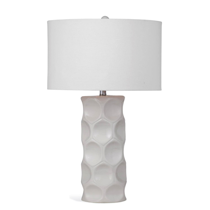 Pemberly Row Modern / Contemporary Table Lamp in White Ceramic