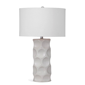 Pemberly Row Modern / Contemporary Table Lamp in White Ceramic