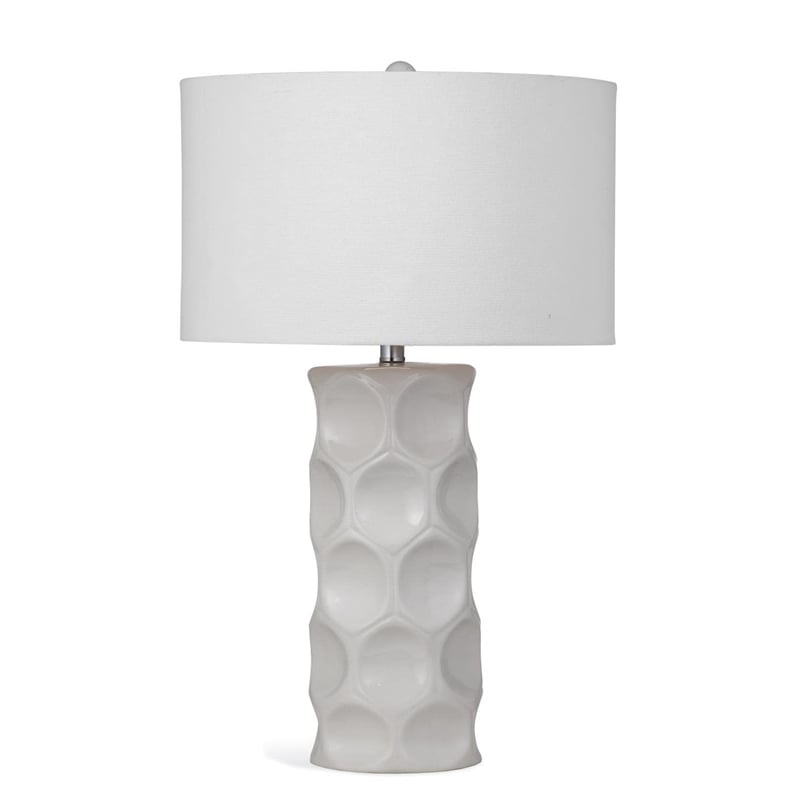 Pemberly Row Modern / Contemporary Table Lamp in White Ceramic