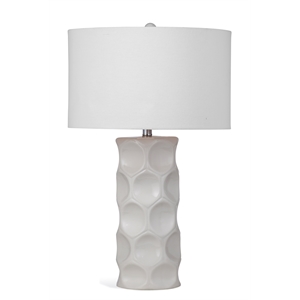 pemberly row modern / contemporary table lamp in white ceramic