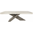 Pemberly Row Transitional Wood Coffee Table in Antique White/Corsican Gray