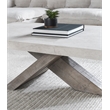 Pemberly Row Transitional Wood Coffee Table in Antique White/Corsican Gray