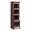 Pemberly Row Contemporary Wood Barrister Bookcase in Solid Walnut