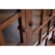 Pemberly Row Modern Wood Double Door Bookcase in Dark Walnut