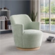 Pemberly Row Modern / Contemporary Mint Fabric Swivel Accent Chair