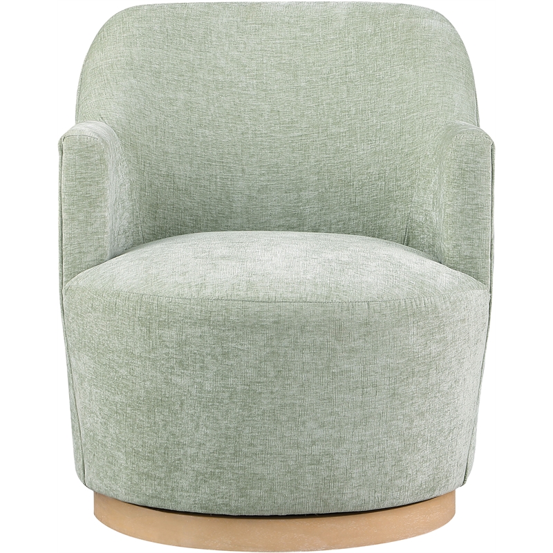 Pemberly Row Modern / Contemporary Mint Fabric Swivel Accent Chair