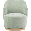 Pemberly Row Modern / Contemporary Mint Fabric Swivel Accent Chair