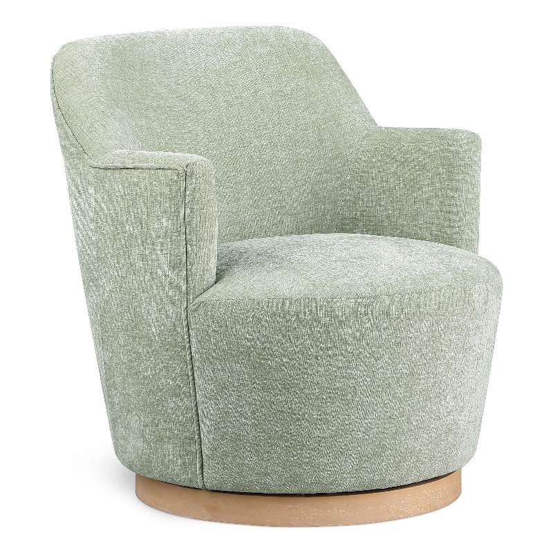 Pemberly Row Modern / Contemporary Mint Fabric Swivel Accent Chair