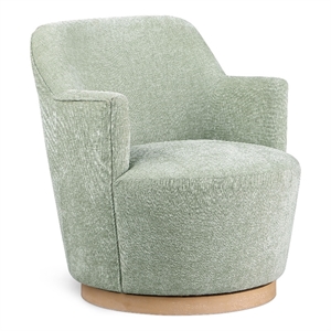 Pemberly Row Modern / Contemporary Mint Fabric Swivel Accent Chair