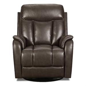 Pemberly Row Modern / Contemporary Chocolate Swivel Glider Recliner
