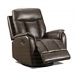Pemberly Row Modern / Contemporary Chocolate Swivel Glider Recliner