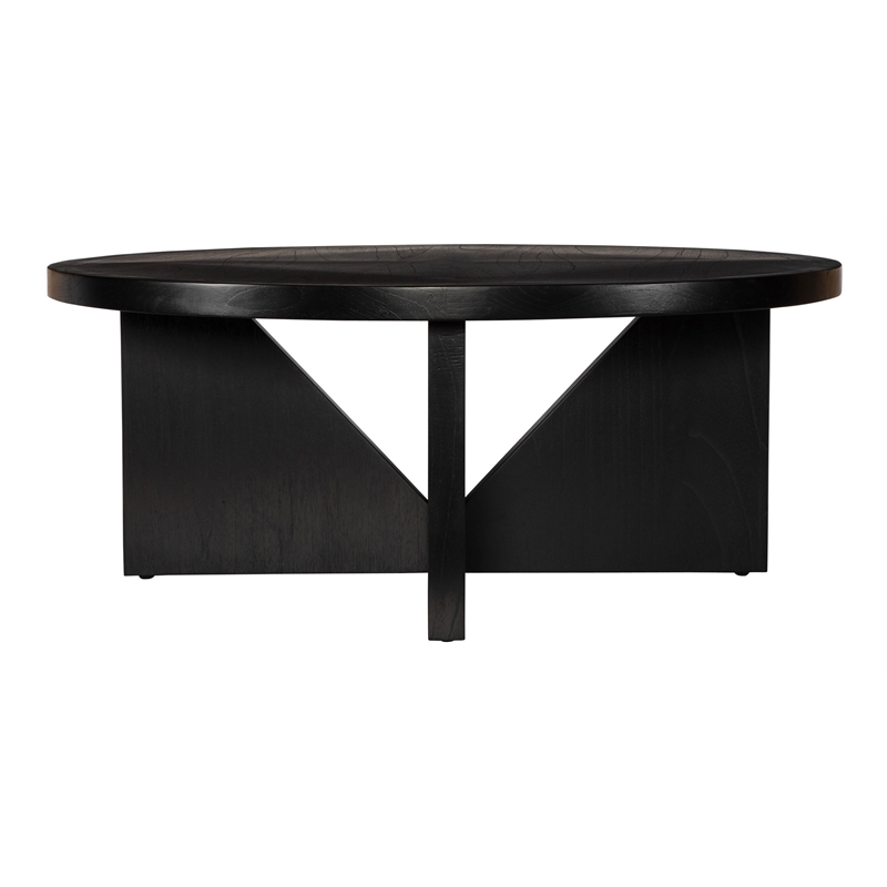 Pemberly Row Contemporary Wood Coffee Table in Dark Espresso