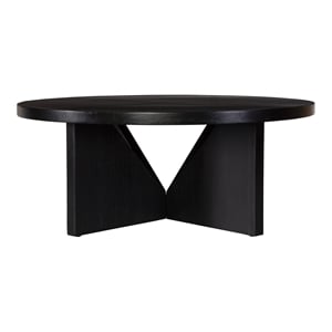 Pemberly Row Contemporary Wood Coffee Table in Dark Espresso
