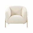 Pemberly Row Modern / Contemporary Cream Velvet Accent Chair