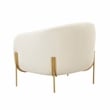 Pemberly Row Modern / Contemporary Cream Velvet Accent Chair