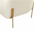 Pemberly Row Modern / Contemporary Cream Velvet Accent Chair
