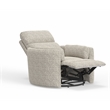 Pemberly Row Contemporary Fabric Swivel Glider Recliner in White