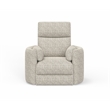 Pemberly Row Contemporary Fabric Swivel Glider Recliner in White