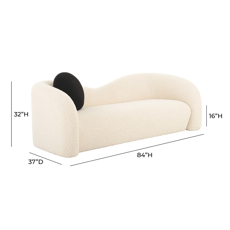 Pemberly Row Modern / Contemporary Beige Faux Shearling 84