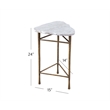 Pemberly Row Modern / Contemporary Accent Table in White Marble
