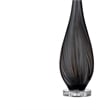Pemberly Row Contemporary Black Glass Table Lamp in Black Glass