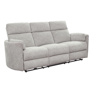 Pemberly Row Contemporary Power Glider Reclining Sofa in Gray