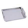 Pemberly Row Modern Rectangle Serving Tray - Polished Silver