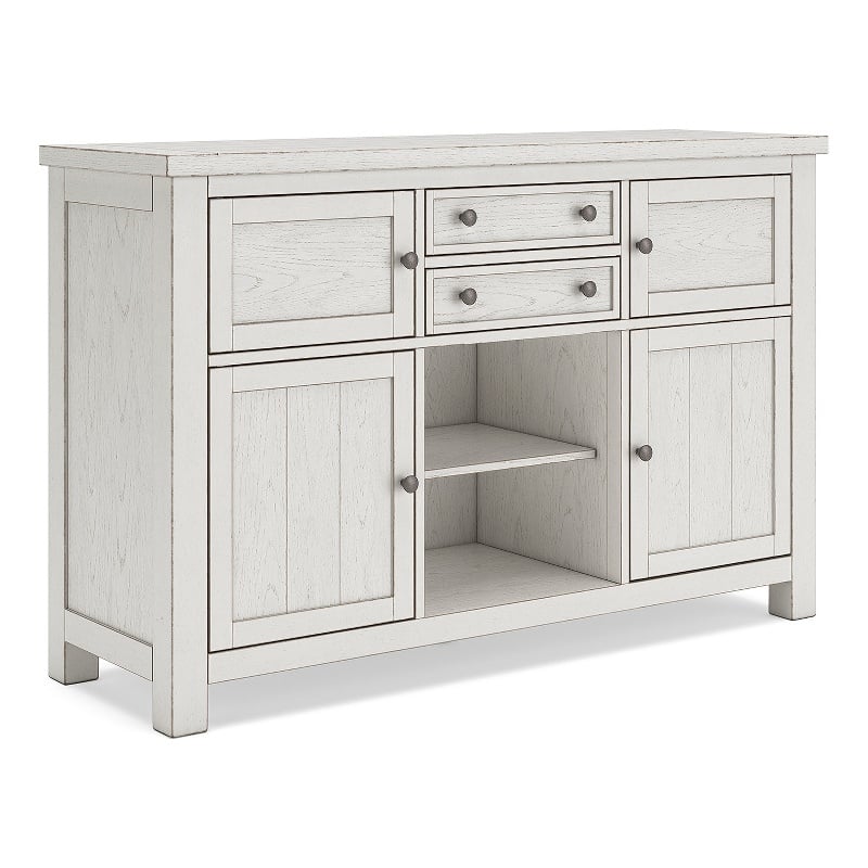 Pemberly Row Modern / Contemporary Antique White Dining Server