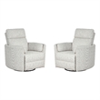 Pemberly Row Beauty Quartz Power Swivel Glider Recliner Two Pack