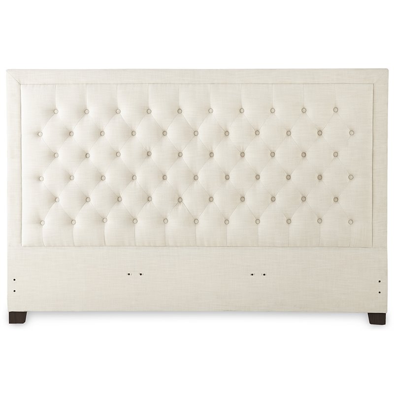 Pemberly Row Modern / Contemporary Tufted King Platform Bed in White