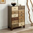 Pemberly Row Vintage Wood 8-Drawer Accent Chest in Walnut