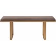Pemberly Row Modern Velvet Upholstered Bench Chocolate Brown