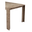 Pemberly Row Fixed Wood Top Dining Table in Antique Natural (Brown)