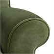 Pemberly Row Modern Recessed Arm Sofa Metal Casters Olive Green