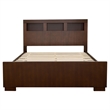 Pemberly Row Bookcase Wood Eastern King Platform Bed in Cappuccino