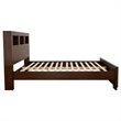 Pemberly Row Bookcase Wood Eastern King Platform Bed in Cappuccino