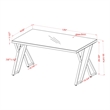 Pemberly Row Contemporary White Glass Top Dining Table