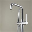 Pemberly Row Freestanding Polished Chrome Tub Faucet with Hand Shower