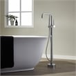 Pemberly Row Freestanding Polished Chrome Tub Faucet with Hand Shower