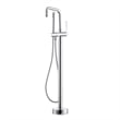 Pemberly Row Freestanding Polished Chrome Tub Faucet with Hand Shower