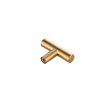 Pemberly Row Modern Zinc Alloy T Bar Pull Multipack in Brass (Set of 10)