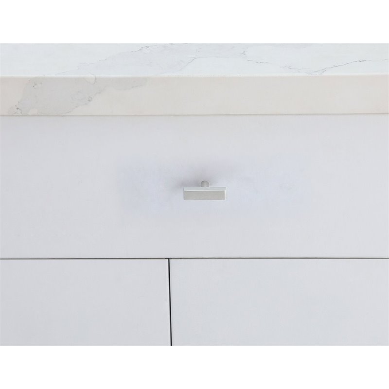Pemberly Row Modern Zinc Alloy T Bar Pull Multipack in Nickel (Set of 10)