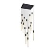 Pemberly Row 16-Light Modern Metal and Crystal Pendant in Black