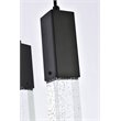 Pemberly Row 16-Light Modern Metal and Crystal Pendant in Black